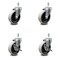 Service Caster 4 Inch Thermoplastic Wheel 5/16 Inch Threaded Stem Caster Set with 2 Brakes SCC SCC-TS05S410-TPRS-5161815-2-SLB-2 - alternate 1